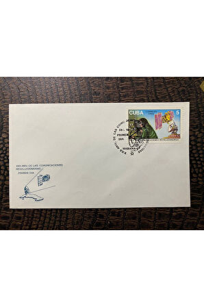 CUBA KÜBA İLK GÜN ZARFI 1988 XXX ANİV. DE LAS COMUNİCACİONES REVOLUCİONARİAS