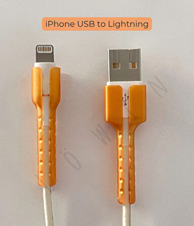 iOS USB to Lightning Şarj Kablo Ucu Koruyucu - iPhone 5 - XS arası