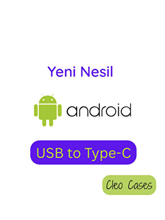 Şarj Kablo Ucu Koruyucu Yeni Nesil Android USB to Type-C