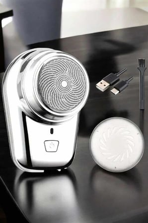 Seyahat Tipi Tıraş Makinesi Taşınabilir Kablosuz Mini Paslanmaz Çelik - Lisinya