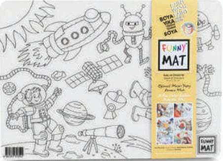 Funny Mat - Uzay Ve Dinozorlar 25 X 35 Cm