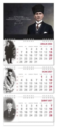 2027 Atatürk Gemici Duvar Takvimi - Gazi