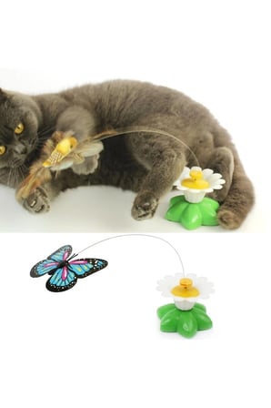 Hareketli Pilli Kelebek Kedi Oyuncağı ( Lisinya )
