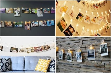 10'lu Led Işıklı Fotoğraf Mandalları ( Lisinya )