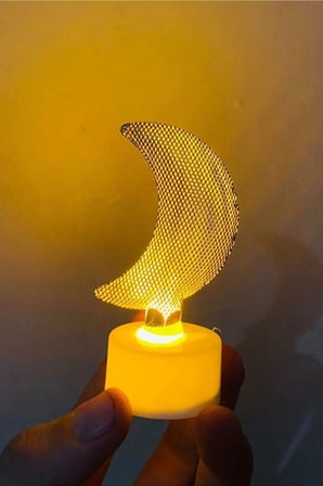 Dekoratif Led Lamba Metal Kaliteli Hediyelik  2 Adet (Lisinya)