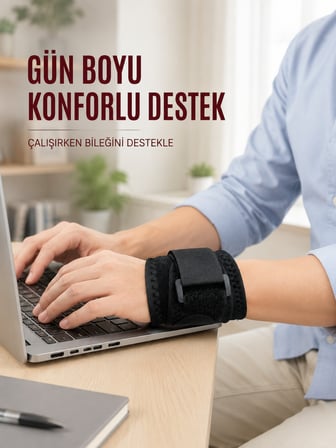 Cırtlı Bilek Destek Bandı Ayarlanabilir Spor ve Günlük Kullanım Bilekliği - Lisinya