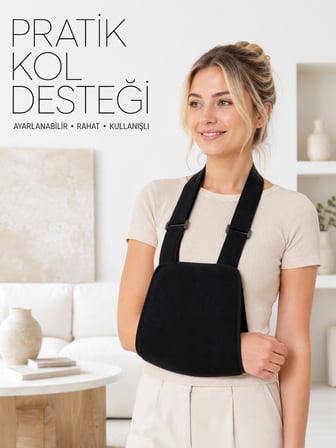 Kol Askısı Omuz Destekleyici Ayarlanabilir Taşıma Askısı Siyah - Lisinya