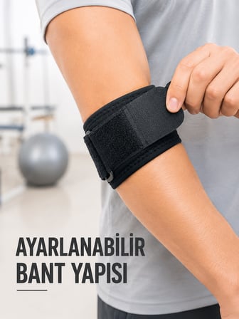 Golfçü Dirseği Bandajı Spor ve Günlük Kullanım İçin Dirsek Bandı - Lisinya