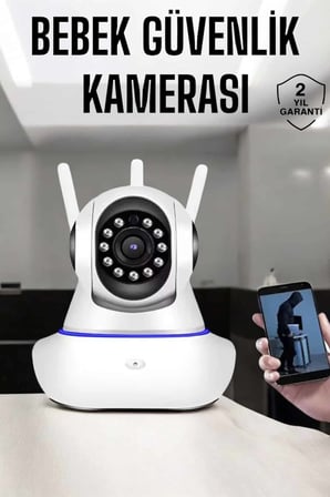 Wifi Kamera Ev Kamerası Gece Görüşlü Kablosuz Bebek Izleme Kamerası - Lisinya