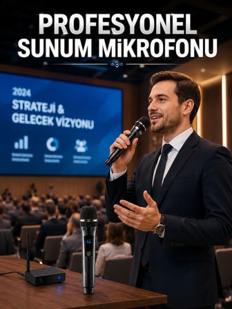 Kablosuz Çift Mikrofon Şarj Edilebilir Dijital Göstergeli - Lisinya