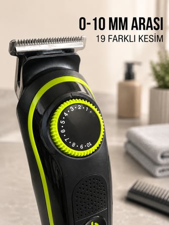 5'i 1 Arada Erkek Tıraş Makinesi Hassas Kesim Sıfır Tıraş ve Sakal Bakım Seti - Lisinya