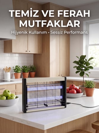 Çift UV Işıklı Elektrikli Sinek Öldürücü - Lisinya