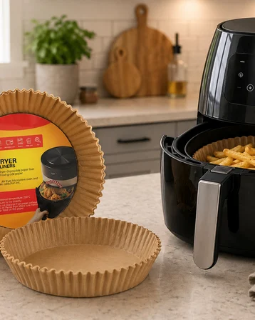 100 Lü Airfryer Kağıdı Yağ Geçirmez Yapışmaz Pişirme Kağıdı - Lisinya