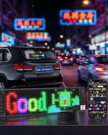 RGB Kayan Yazı LED Panel Telefon Kontrollü Animasyonlu Akıllı Ekran - Lisinya