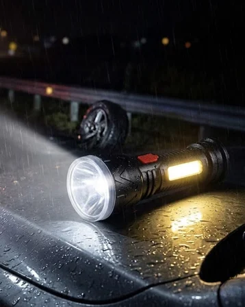 Uzun Menzilli Işıldak Şarjlı 9 LED 4 Kademeli Aydınlatma - Lisinya