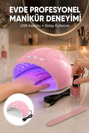 45W Güçlü Ultraviyole Işıklı Oje Kurutucu Cihaz Yeni Nesil - Lisinya