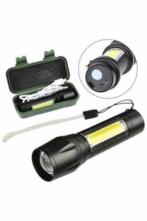 Led Lamba El Feneri Küçük Taşınabilir USB Şarjlı Acil Durum Lambası - Lisinya