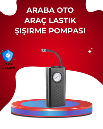 USB Şarjlı Kompakt Elektrikli Hava Kompresörü 3000 mAh - Lisinya