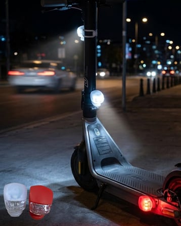 Bisiklet Emniyet Lambası 2li Set Güçlü LED Çakar Işık - Lisinya