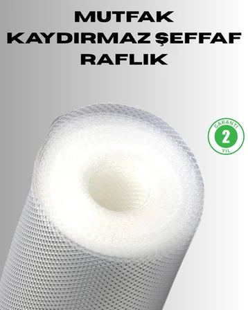 Kaydırmaz şeffaf raflık çekmece örtüsü 45x300 cm - Lisinya