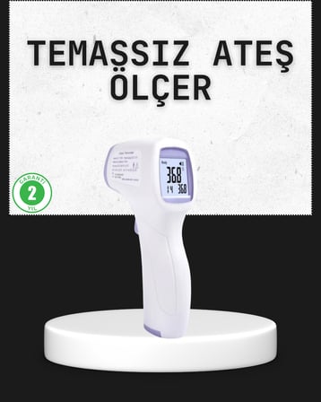 Temassız Termometre Hızlı Ölçüm Güvenli Dijital Ateş Ölçer - Lisinya