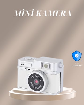 Cep Boy Vintage Dijital Kamera LED Destekli Full HD Video - Lisinya