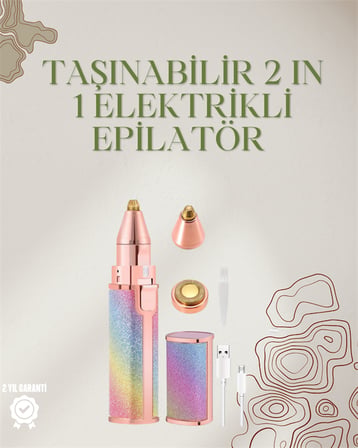 Mini Elektrikli Epilatör Cihazı – USB Şarjlı, Acısız Yüz ve Kaş Bakım Aleti - Lisinya