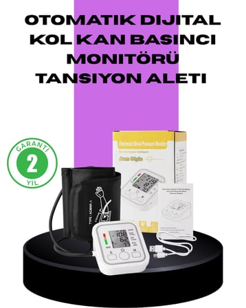Elektronik Tansiyon Ölçer LCD Dijital Ekranlı - Lisinya