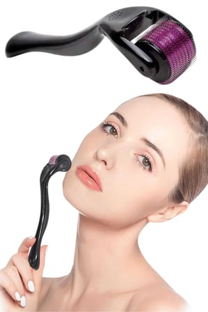 Dermaroller Titanyum 540 Iğneli 1 Mm Saç Kaş Sakal Serum Kullanıma Uygun - Lisinya
