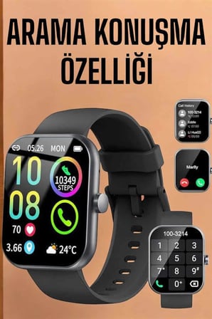 Akıllı Saat Tema Değiştirme Bluetooth Bağlantılı Arama Cevaplayan - Lisinya