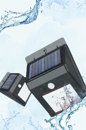 Güneş Enerjili Sensörlü Duvar Lambası Bahçe Lamba Suya Dayanıklı Bahçe Aydınlatma - Lisinya