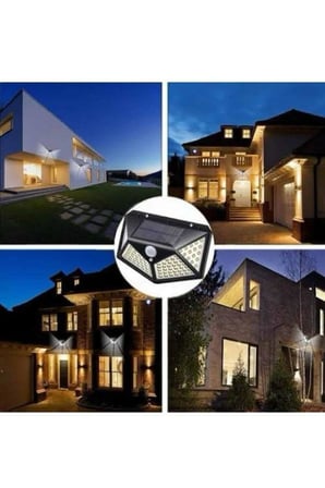 Güneş Enerjili Bahçe Lambası 100 Led Bahçe Lambası Bahçe Aydınlatma - Lisinya
