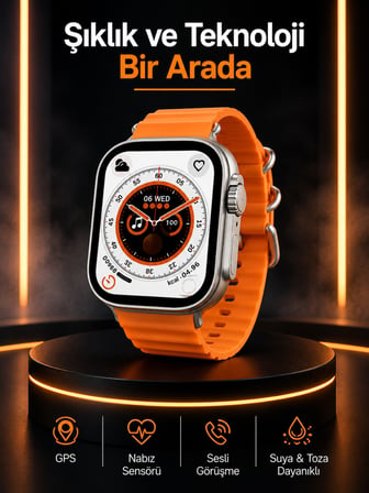Akıllı Saat Android ve İOS Uyumlu 49 MM NFC Özelliği GPS Takibi Yeni Nesil - Lisinya