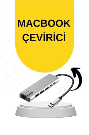 Macbook Pro/air Uyumlu USB Type-C 8 In 1 Hub Dönüştürücü Çevirici Çoklayıcı USB Hdmı Micro Sd 8 Giri