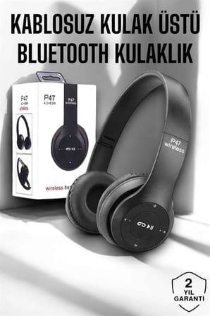 Kulak Üstü TF Kart ve AUX Destekli Ergonomik Bluetooth Kulaklık - Lisinya