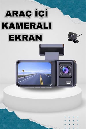 Ön ve Arka Kameralı 2 İnç 1080P Full HD DVR Araç İçi Ekran - Lisinya
