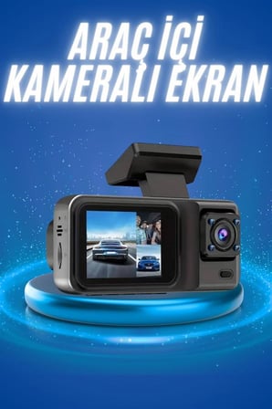 Ekranlı Sürüş Kaydedici DVR Ön ve Arka Kameralı Full HD Çözünürlüklü - Lisinya