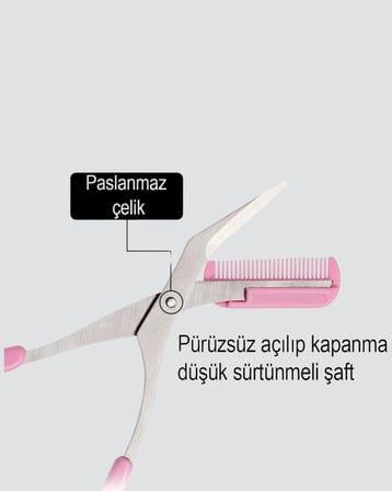 Kaş Düzeltme Makası Taraklı – Profesyonel ve Pratik Kaş Bakımı - Lisinya