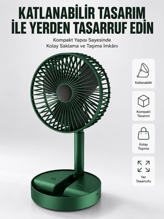 Katlanabilir Usb Şarjlı Masaüstü Soğutucu Mini Fan Telefon Tutucu Yeni Nesil - Lisinya