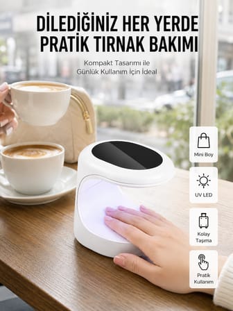 Kalıcı Oje Kurutucu UV Led Teknolojisi Taşınabilir Mini Tırnak Kurutucu - Lisinya