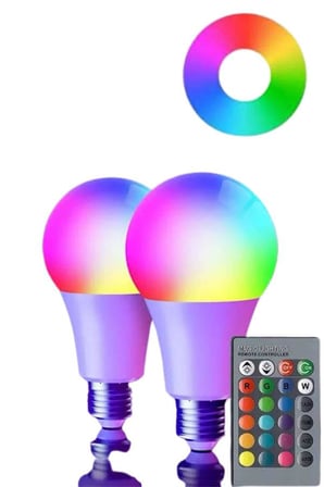 Akıllı RGB Led Ampul Led Uzaktan Kumandalı Renk Değiştiren Ampul - Lisinya