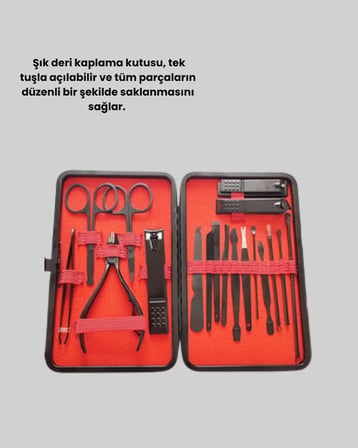 17 Parçalık Profesyonel Manikür Seti – Paslanmaz Çelik Yeni Nesil - Lisinya