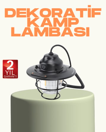 Hafif ve Taşınabilir Retro Tasarım Kamp Lambası - Lisinya