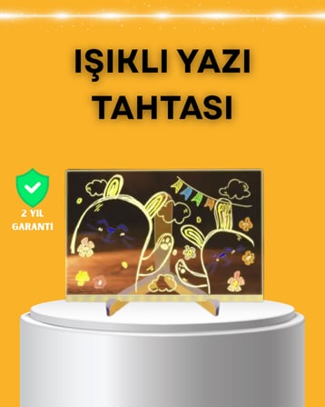 Masaüstü ve Duvara Monte Edilebilir LED Işıklı Yazı Panosu - Lisinya
