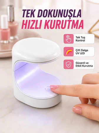 Mini Tırnak Kurutucu – Hızlı Kurutma İçin UVLED Işık Teknolojisi Yeni Nesil - Lisinya