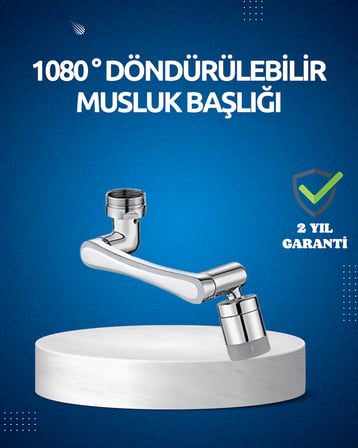 Dönen Musluk Başlığı 1080 Derece Ayarlanabilir Filtreli Sprey Uç - Lisinya