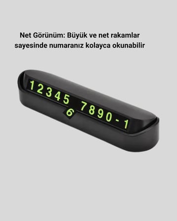 Çevirmeli Araç İçi Park Numaratörü – Alüminyum Gri, Kolay Montaj ve Net Görünüm - Lisinya
