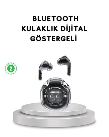 Bluetooth 5.3 Kablosuz Kulaklık HiFi Stereo ve Ekstra Bass Dijital Ekranlı - Lisinya