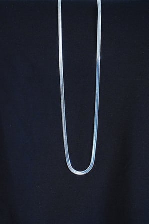 İtalyan Çelik Kolye 45cm 4mm Paslanmaz Gümüş