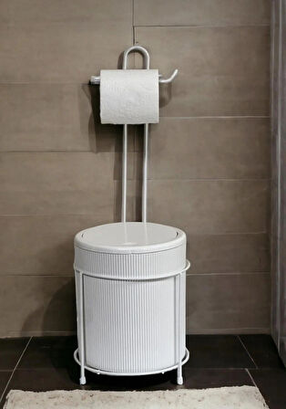 Kovalı Tuvalet Kağıtlığı, Çöp Kovalı Tuvalet Kağıdı, Banyo Çöp Kovası, Tuvalet Kağıtlığı
